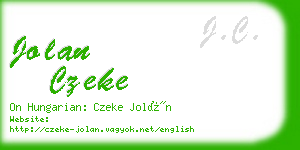 jolan czeke business card